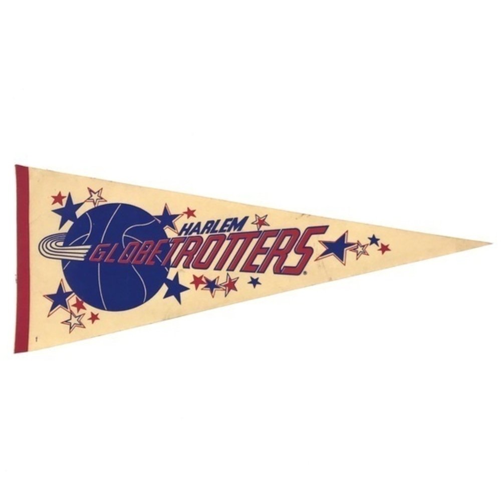Vintage Harlem Globetrotters Felt Souvenir Travel Pennant Flag